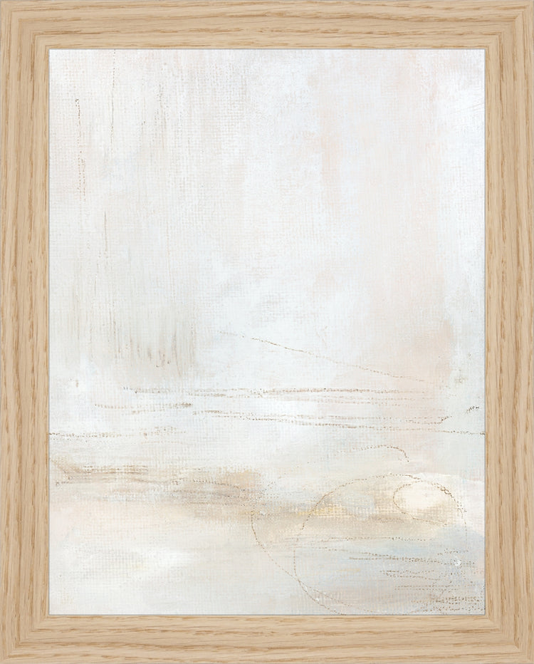 Framed Hazy Rain. Frame: Natural Oak. Paper: Rag Paper. Art Size: 9x7. Final Size: 10'' X 8''