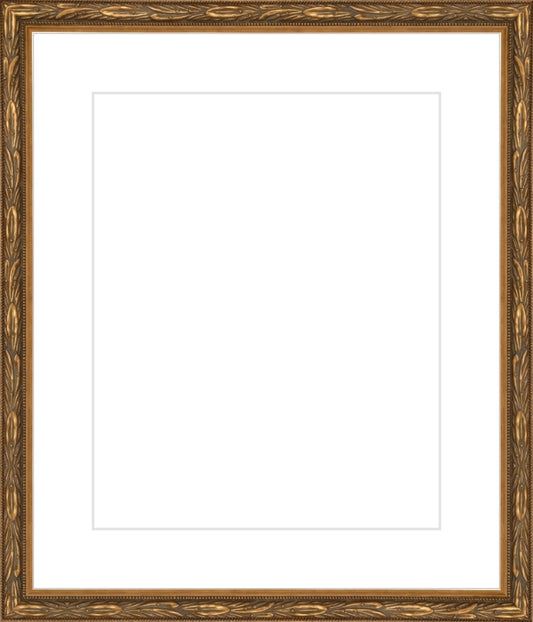 Embellished Antique Gold Frame. Opening Size: 10x8. Final Size: 14'' X 12''