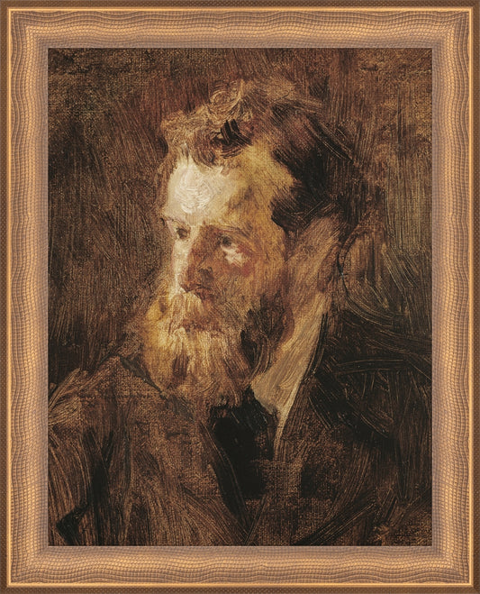 Framed EDMOND. Frame: Timeless Bronze. Paper: Rag Paper. Art Size: 9x7. Final Size: 10'' X 8''