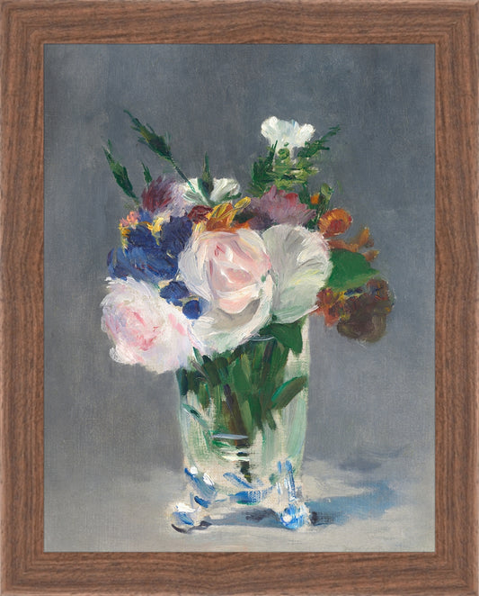 Framed Still Life. Frame: Dark Walnut. Paper: Rag Paper. Art Size: 9x7. Final Size: 10'' X 8''