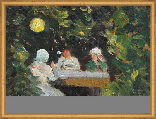 Framed Summer Evening. Frame: Traditional Gold. Paper: Rag Paper. Art Size: 15x20. Final Size: 16'' X 21''