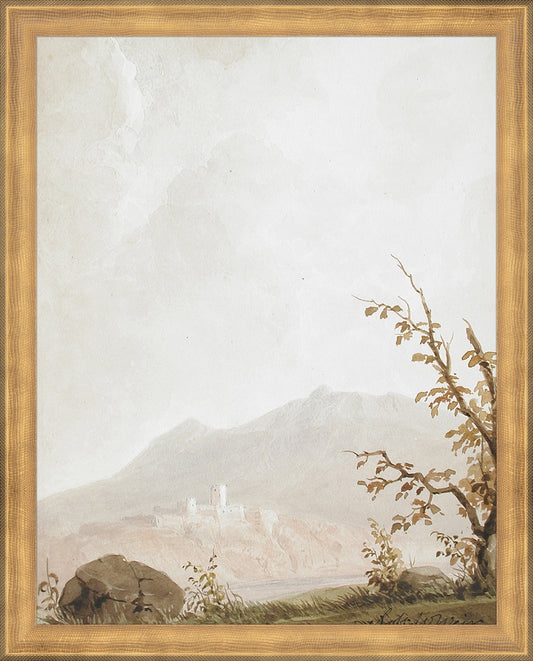 Framed Italian Fields. Frame: Timeless Gold. Paper: Rag Paper. Art Size: 14x11. Final Size: 15'' X 12''