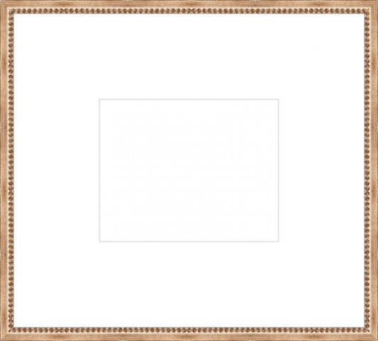 Silver Beaded Frame. Opening Size: 8x10. Final Size: 19'' X 21''