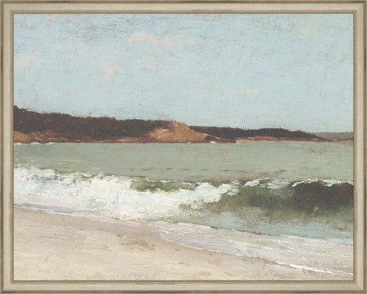 Framed Eagle Head Beach. Frame: Traditional Silver. Paper: Rag Paper. Art Size: 15x19. Final Size: 16'' X 20''