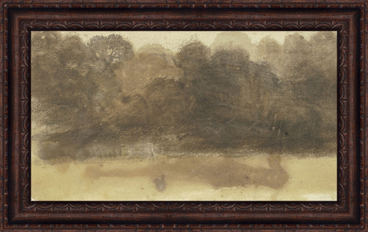 Framed Melancholy of Autumn. Frame: Florence Walnut. Paper: Rag Paper. Art Size: 9x16. Final Size: 11'' X 18''