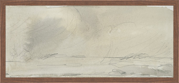 Framed Watercolor Landscape Study II. Frame: Dark Walnut. Paper: Rag Paper. Art Size: 10x23. Final Size: 11'' X 24''