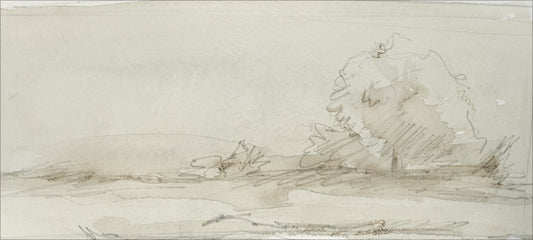 Framed Watercolor Landscape Study III. Frame: No Frame. Paper: Rag Paper. Art Size: 9x20. Final Size: 9'' X 20''