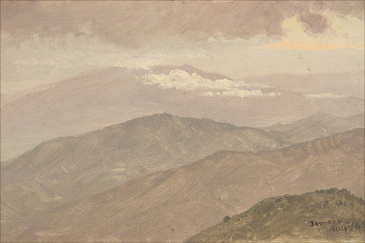 Framed Vintage Mountainscape. Frame: No Frame. Paper: Rag Paper. Art Size: 20x30. Final Size: 20'' X 30''