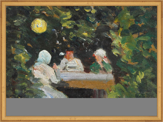 Framed Summer Evening. Frame: Traditional Gold. Paper: Smooth Paper. Art Size: 14x19. Final Size: 15'' X 20''