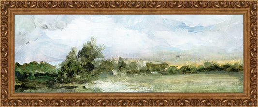 Uploaded Art:Reminiscence 30x10 Low-resolution.jpg. Frame: Gold Ornate. Paper: Rag Paper. Art Size: 7x20. Final Size: 9'' X 22''
