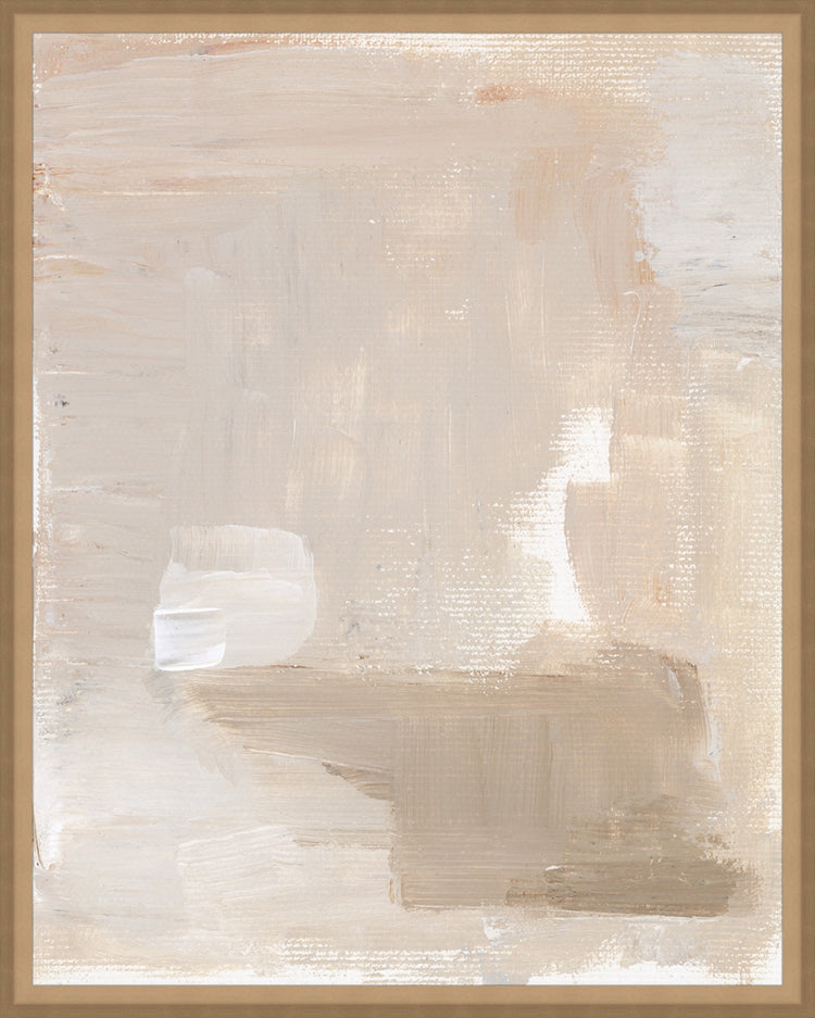 Framed Abstract Blush. Frame: Bevel Sand. Paper: Rag Paper. Art Size: 19x15. Final Size: 20'' X 16''