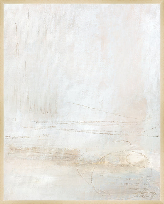 Framed Hazy Rain. Frame: Natural Matte Wood. Paper: Rag Paper. Art Size: 30x24. Final Size: 30'' X 24''