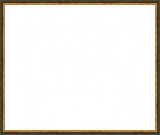 Black and Gold Beaded Frame. Opening Size: 20x24. Final Size: 21'' X 25''