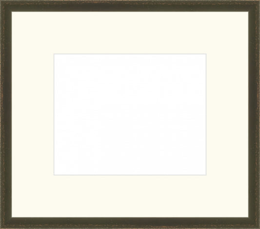 Rubbed Black Frame. Opening Size: 8x10. Final Size: 15'' X 17''