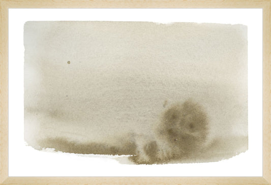 Framed Olive Wash. Frame: Natural Matte Wood. Paper: Rag Paper. Art Size: 12x18. Final Size: 12'' X 18''