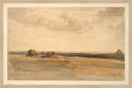 Framed Wheat Field. Frame: Natural Oak. Paper: Rag Paper. Art Size: 19x29. Final Size: 20'' X 30''