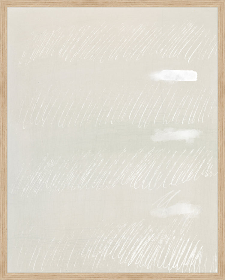 Framed Scribbles I. Frame: Natural Oak. Paper: Rag Paper. Art Size: 29x23. Final Size: 30'' X 24''