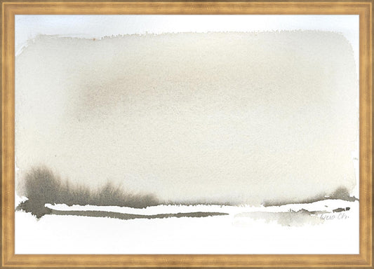 Framed Watercolor Study I. Frame: Timeless Gold. Paper: Rag Paper. Art Size: 14x20. Final Size: 15'' X 21''